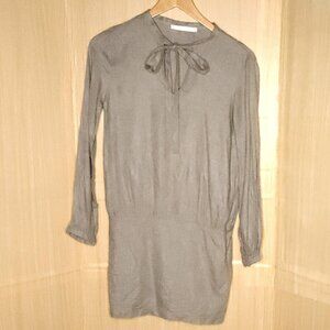 Zara Women's Grey Trafaluc Long Sleeve Dress Small